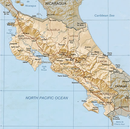 Costa Rica Map