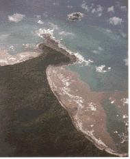 Cabo Blanco island, which lies 1,6 km. is the most visible landmark